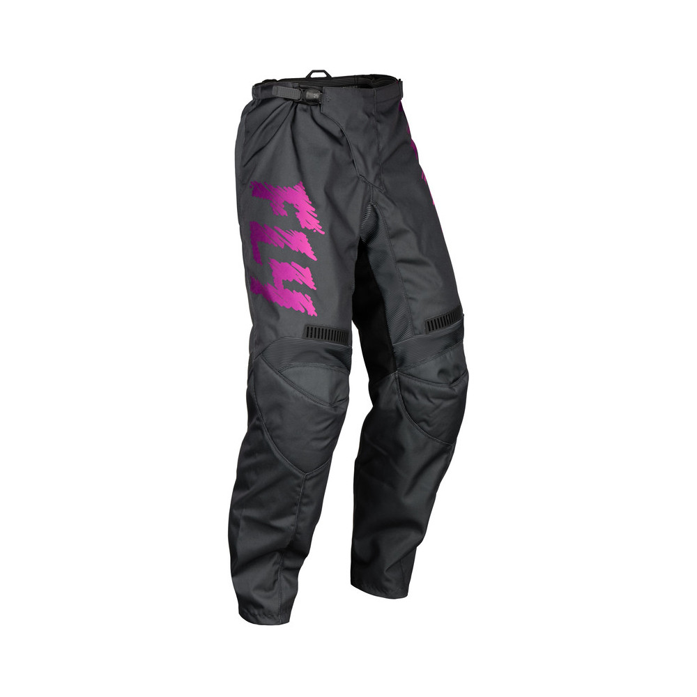 Pantalon enfant FLY RACING F-16 - gris/anthracite/rose