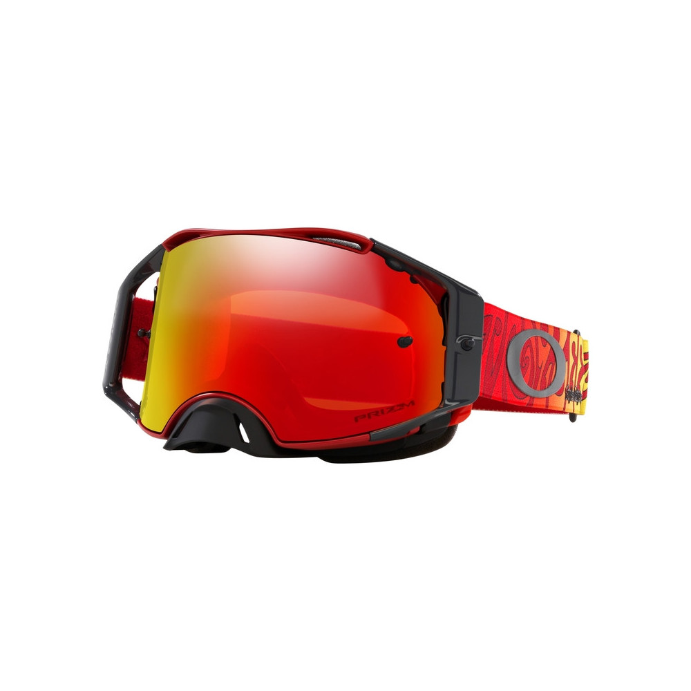 Masque OAKLEY Airbrake MX - TLD Trippy Red écran Prizm MX Torch