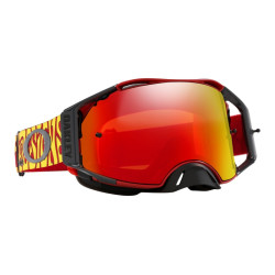 Masque OAKLEY Airbrake MX - TLD Trippy Red écran Prizm MX Torch