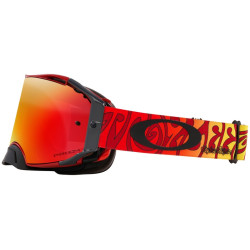 Masque OAKLEY Airbrake MX - TLD Trippy Red écran Prizm MX Torch