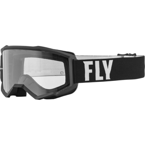 Masque FLY RACING Focus noir/blanc - écran clair