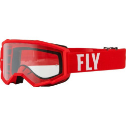 Masque FLY RACING Focus rouge/blanc - écran clair