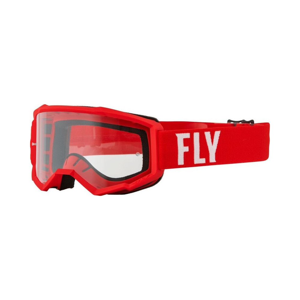 Masque FLY RACING Focus rouge/blanc - écran clair