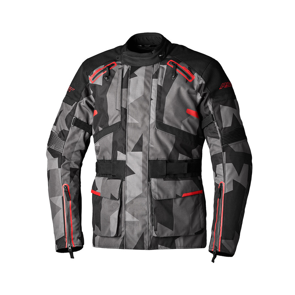 Veste RST Endurance CE textile - camo/gris/rouge