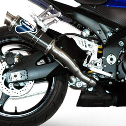 Silencieux Termignoni carbone rond GP  inox, Suzuki GSX-R 1000 07-08