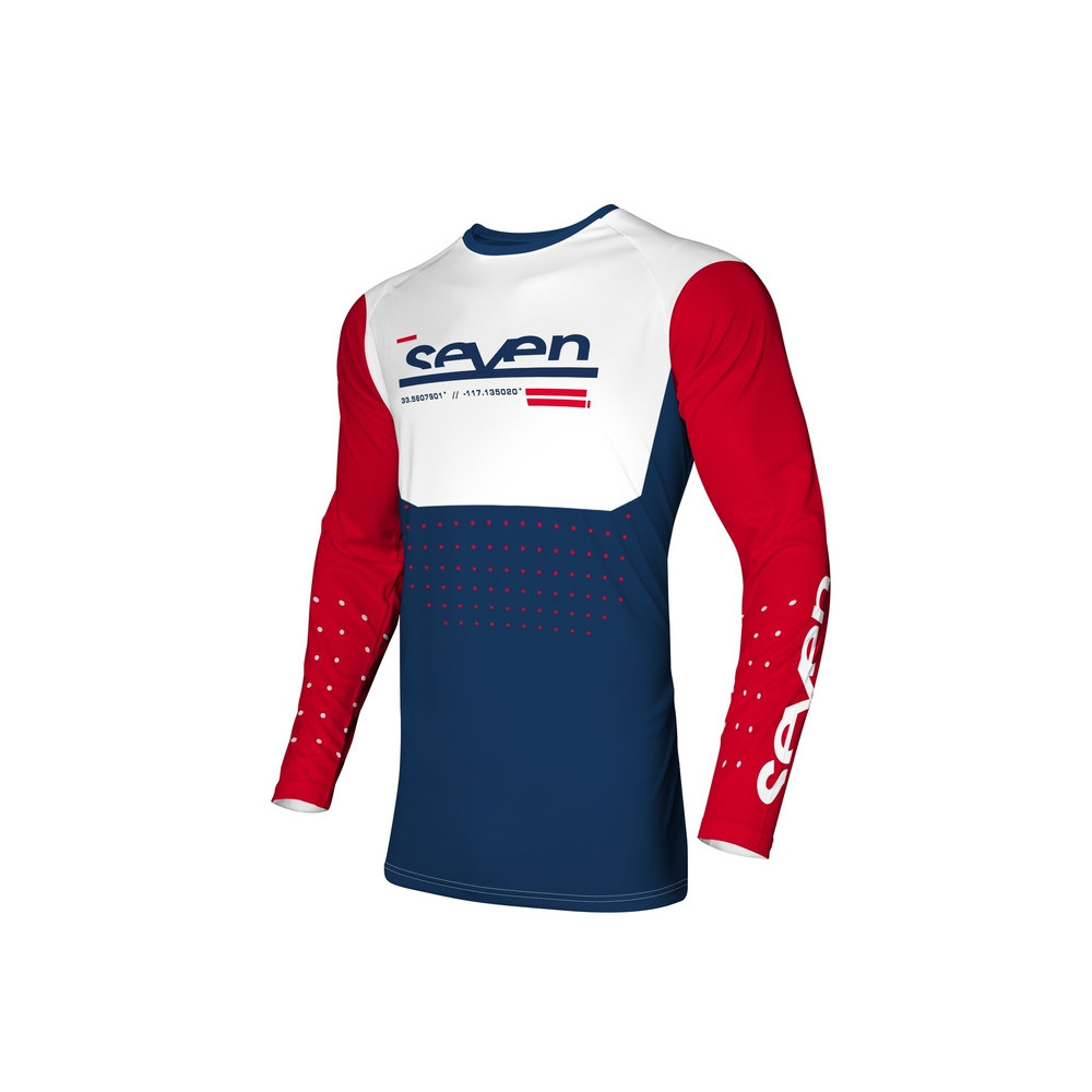 Maillot SEVEN Vox Aperture - rouge/Navy