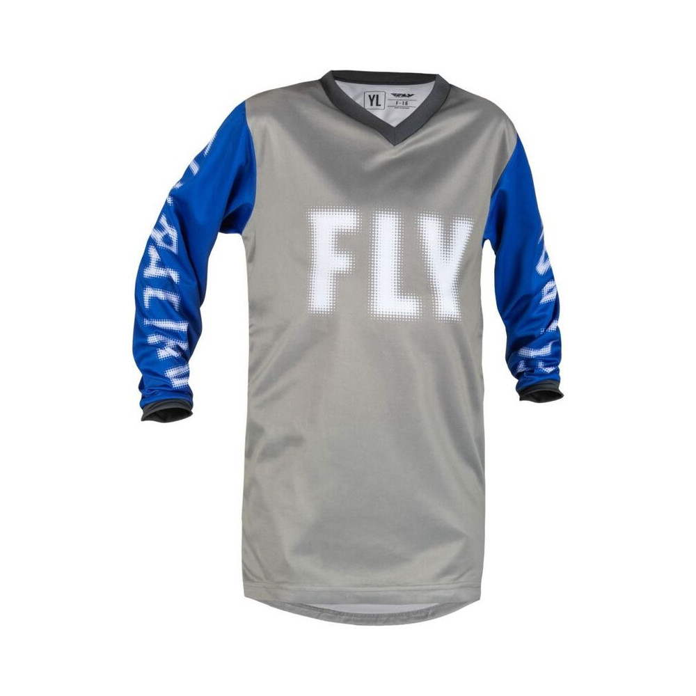 Maillot enfant FLY RACING F-16 - gris/bleu