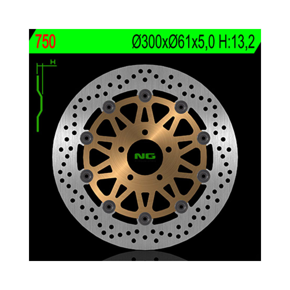 Disque de frein NG BRAKES flottant - 750