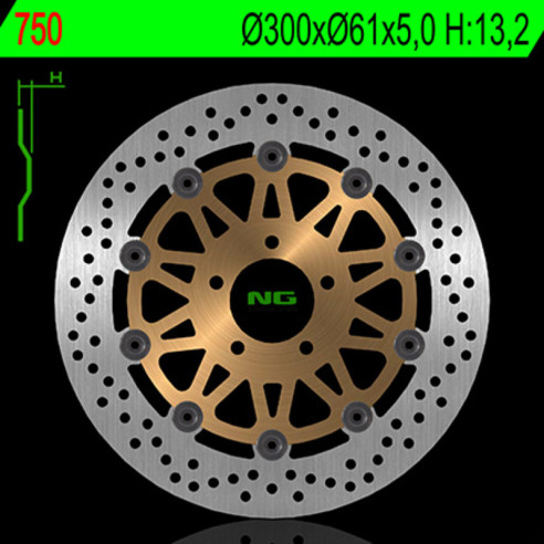 Disque de frein NG BRAKES flottant - 750