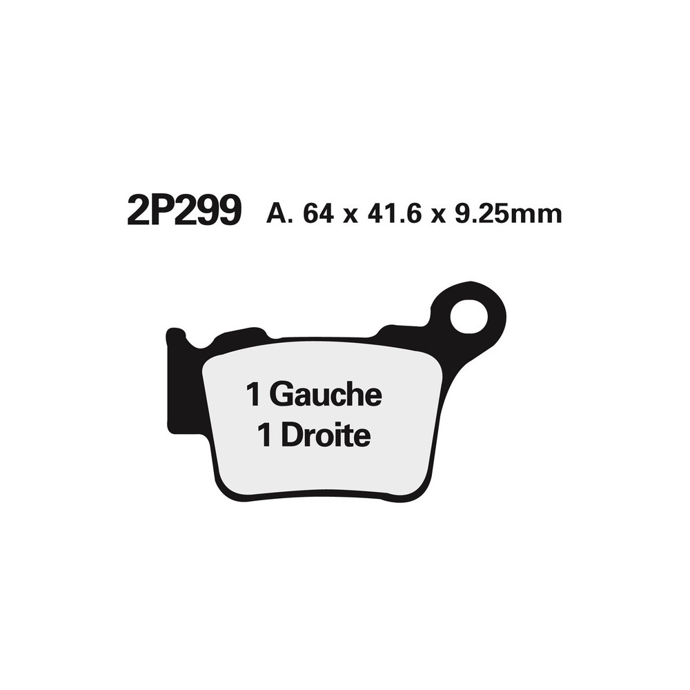 Plaquettes de frein NISSIN route /Off-Road métal fritté - 2P-299ST