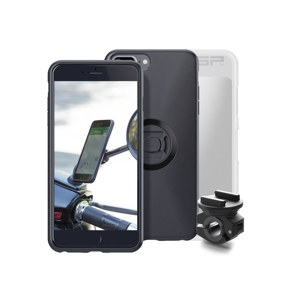 Pack complet SP-CONNECT Moto Bundle fixé sur rétroviseur iPhone 8+/7+/6S+/6+ SP CONNECT 1 - AVSmoto Racing Parts 