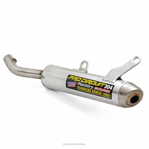 Silencieux PRO CIRCUIT 304 alu brossé/casquette inox Yamaha YZ250