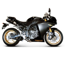 Silencieux Termignoni carbone + inox ovale x2, Yamaha R1 09-14