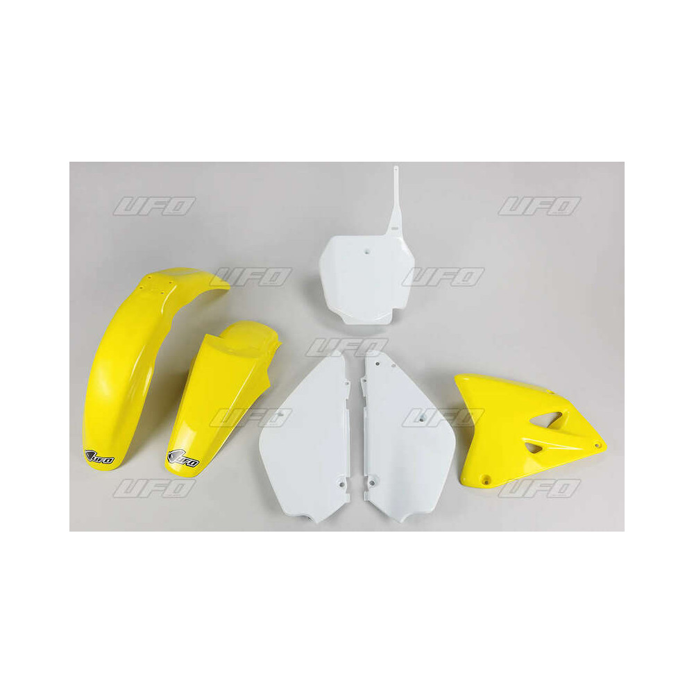 Kit plastique UFO couleur origine jaune/blanc (02-17) Suzuki RM85