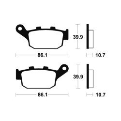 Plaquettes de frein TECNIUM Performance métal fritté - MR114