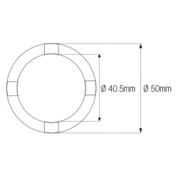 Douille à créneaux JMP pour bras oscillant/chassis Øint.40,5mm/Øext.50mm 4 crans Honda