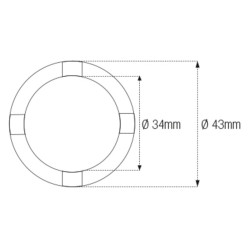 Douille à créneaux JMP pour bras oscillant/chassis Øint.34mm/Øext.43mm 4 crans Kawasaki