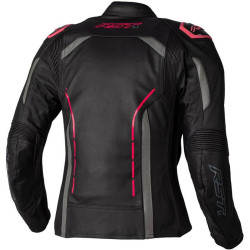 Veste femme RST S1 CE cuir - noir/rose fluo taille 3XL