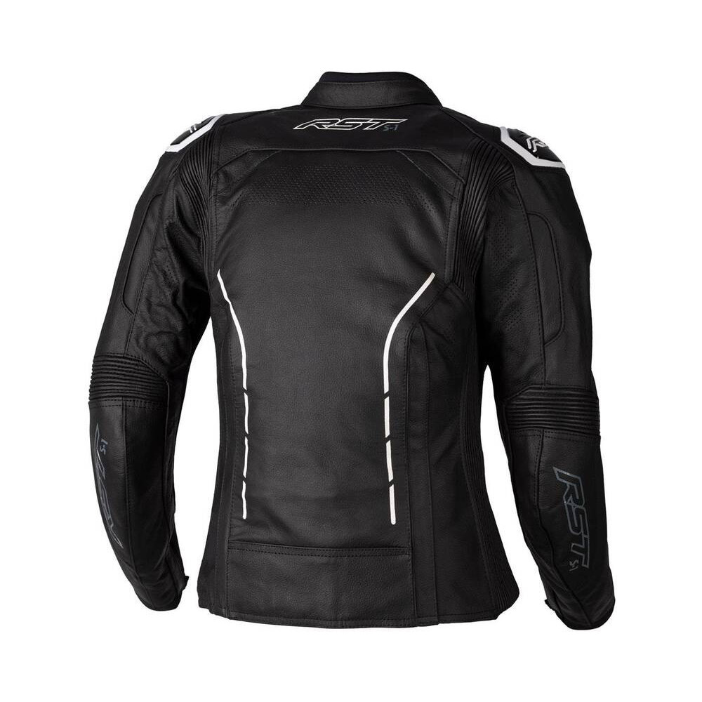 Veste femme RST S1 CE cuir - noir/blanc taille S