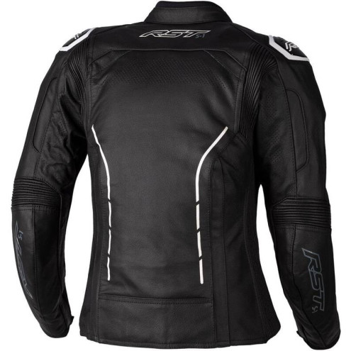 Veste femme RST S1 CE cuir - noir/blanc taille 3XL