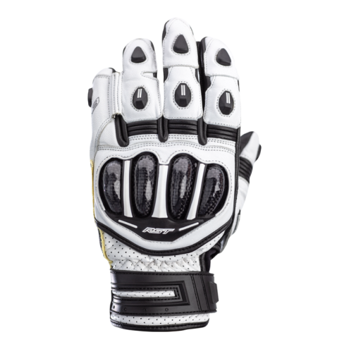 Gants RST Tractech Evo 4 Short blanc/noir cuir taille L