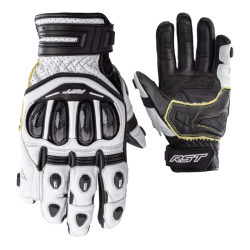 Gants RST Tractech Evo 4 Short blanc/noir cuir taille L