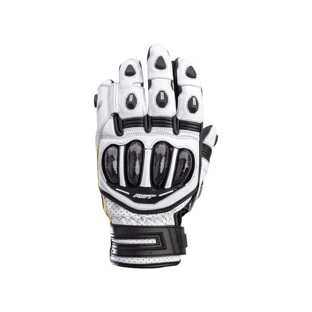 Gants RST Tractech Evo 4 Short blanc/noir cuir taille M