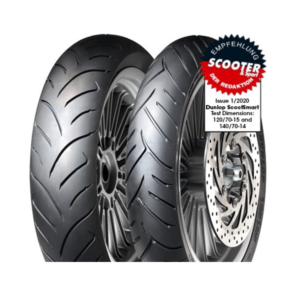 Pneu DUNLOP SCOOTSMART 90/80-16 M/C 51S TL DUNLOP 1 - AVSmoto Racing Parts 