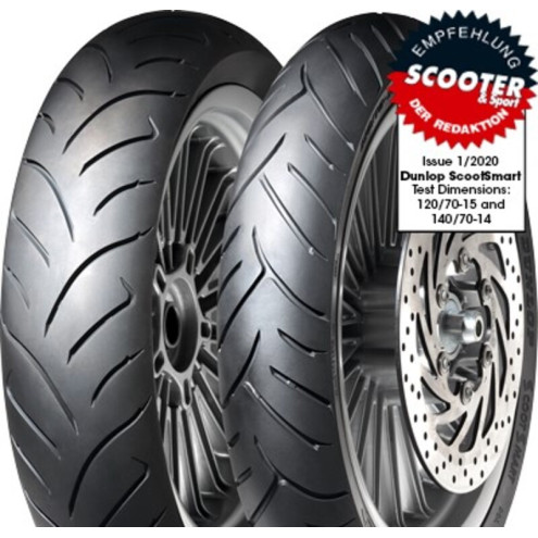 Pneu DUNLOP SCOOTSMART 90/80-16 M/C 51S TL DUNLOP 1 - AVSmoto Racing Parts 