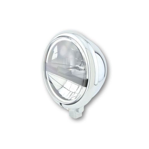 Phare à LED 5 HIGHSIDER Bates Style type 5 noir chromé - Ø145mm