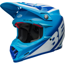 Casque BELL Moto-9S Flex - Rail Gloss Blue/White