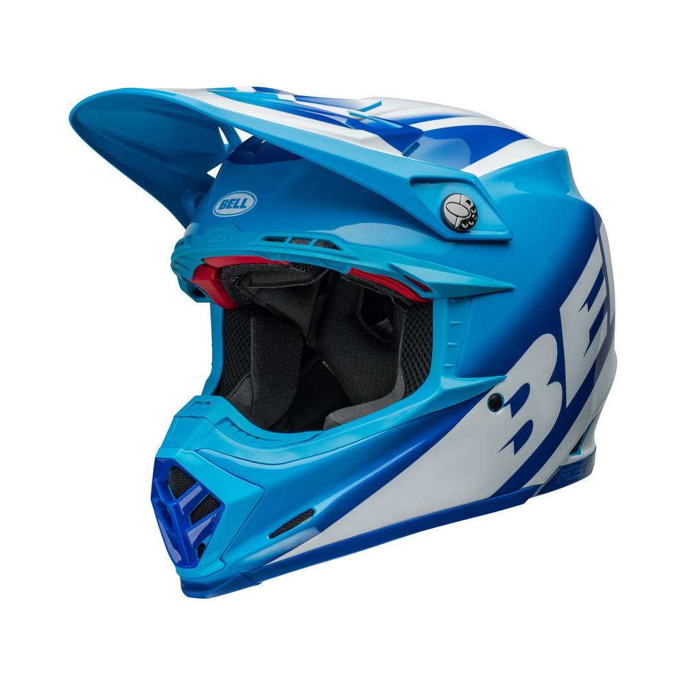 Casque BELL Moto-9S Flex - Rail Gloss Blue/White