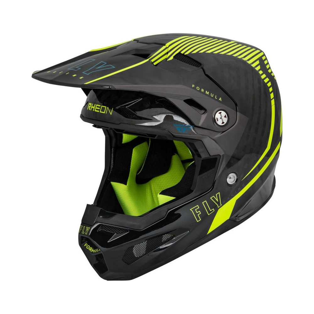 Casque FLY RACING Formula Carbon Tracer - jaune fluo/noir