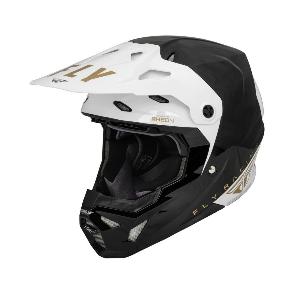 Casque FLY RACING Formula CP Slant - noir/blanc/Gold