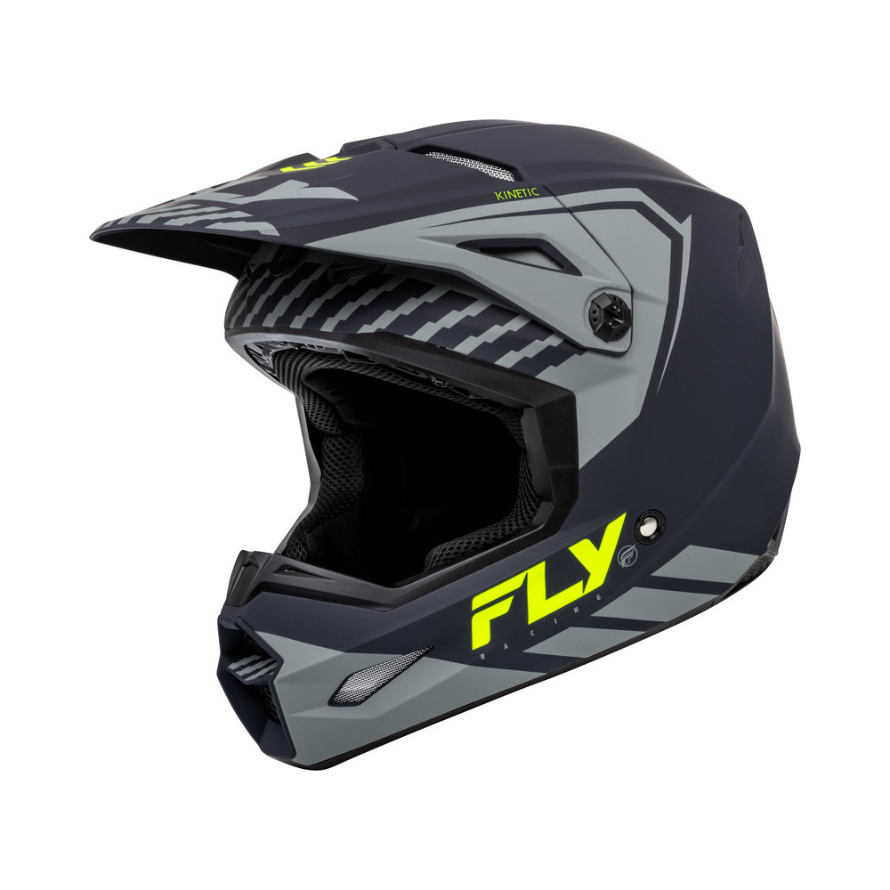 Casque FLY RACING Kinetic Menace - gris mat/jaune fluo