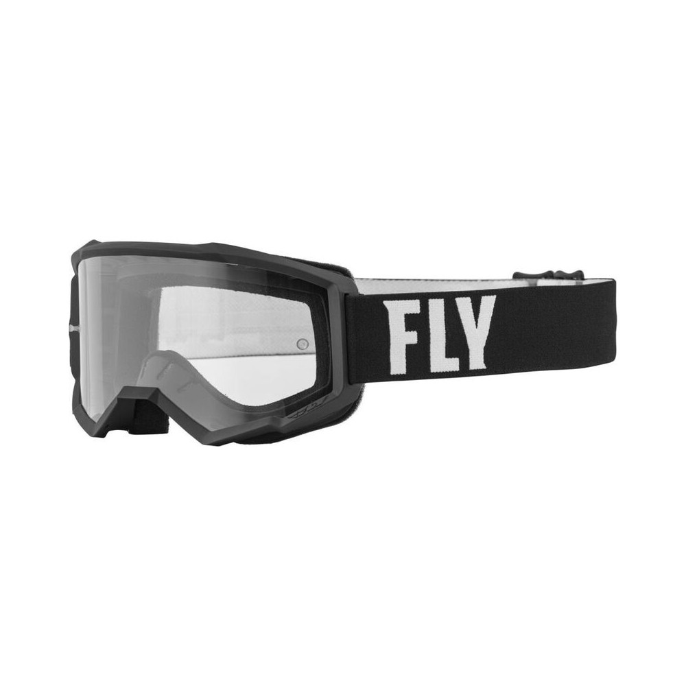 Masque enfant FLY RACING Focus noir/blanc - écran clair