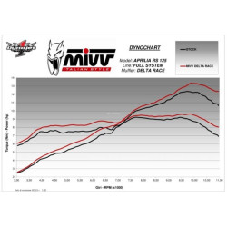 Ligne complète MIVV Delta Race Inox embout carbone Aprilia 125 RS 21-23