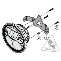 Support éclairage DENALI kit adaptateur phare M5 Yamaha