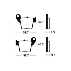 Plaquettes de frein TECNIUM Racing MX/Quad métal fritté - MOR277