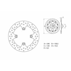 Disque de frein BREMBO Oro fixe - 68B40779