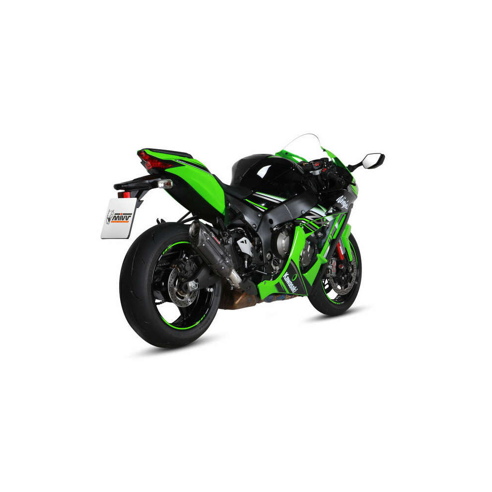 Silencieux MIVV Suono inox brossé noir Kawasaki ZX-10 R / RR / SE 16-23