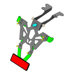 Support de plaque V PARTS noir Yamaha MT-07