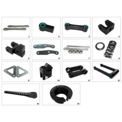 Kit de rabaissement de selle TECNIUM construction 9 -27mm - Kawasaki