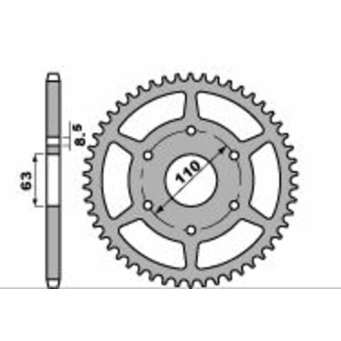 Couronne PBR Racing aluminium Ultra-Light anodisé dur 4675 - 520