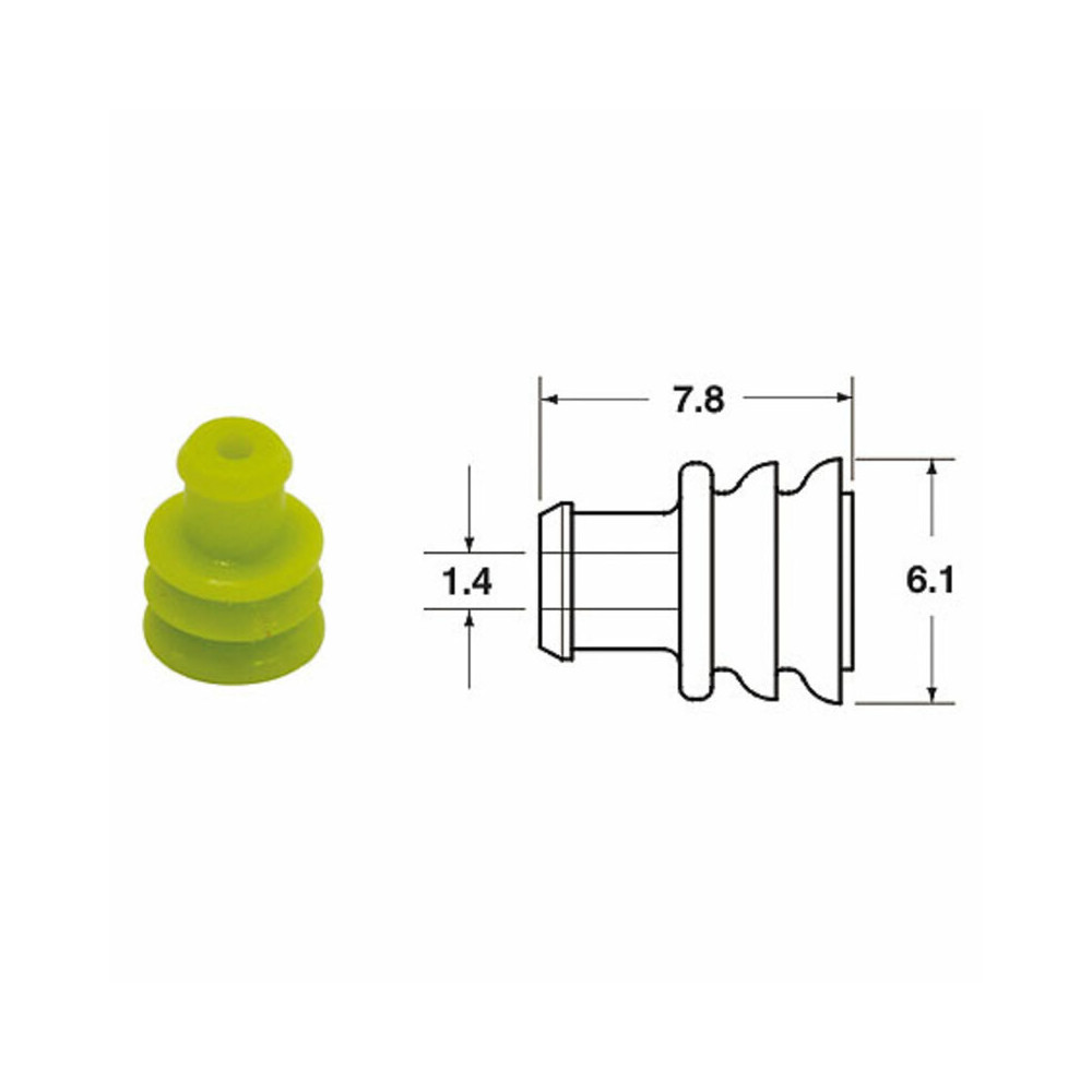 Joints silicone générique BIHR Ø1,4mm jaune