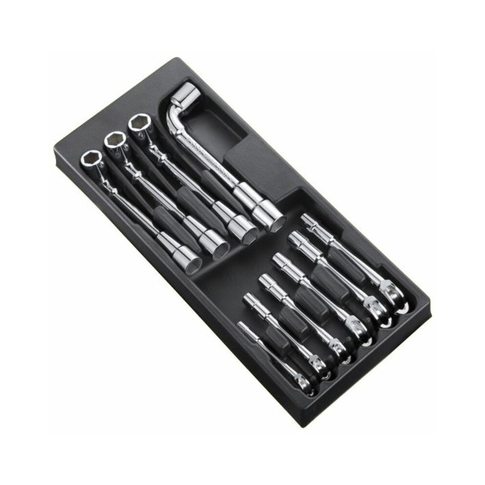 Module d'outils EXPERT 10 clés à pipe 6 pans - plateau plastique