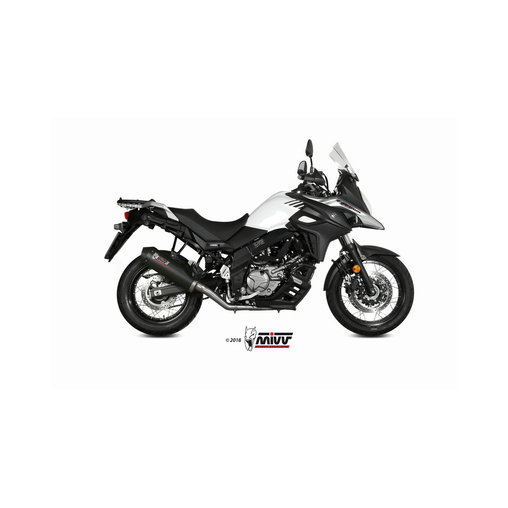 Silencieux MIVV Oval carbone/casquette carbone - Suzuki DL650 V-Strom