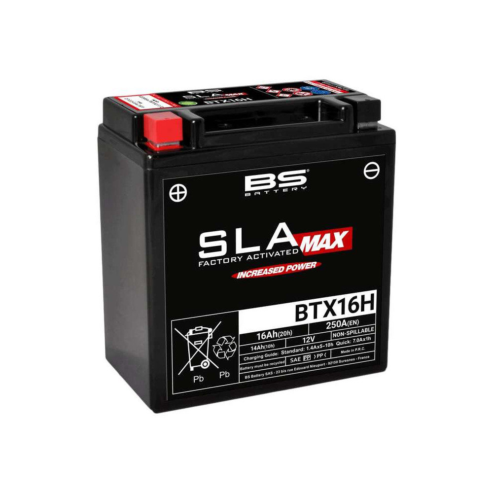 Batterie BS BATTERY SLA Max sans entretien activé usine - BTX16H