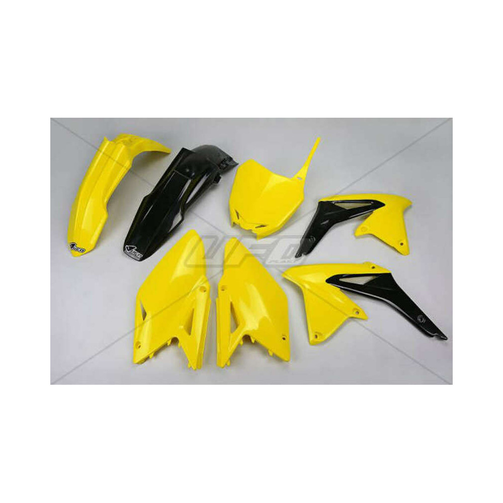 Kit plastique UFO couleur origine (2014) jaune/noir Suzuki RM-Z450