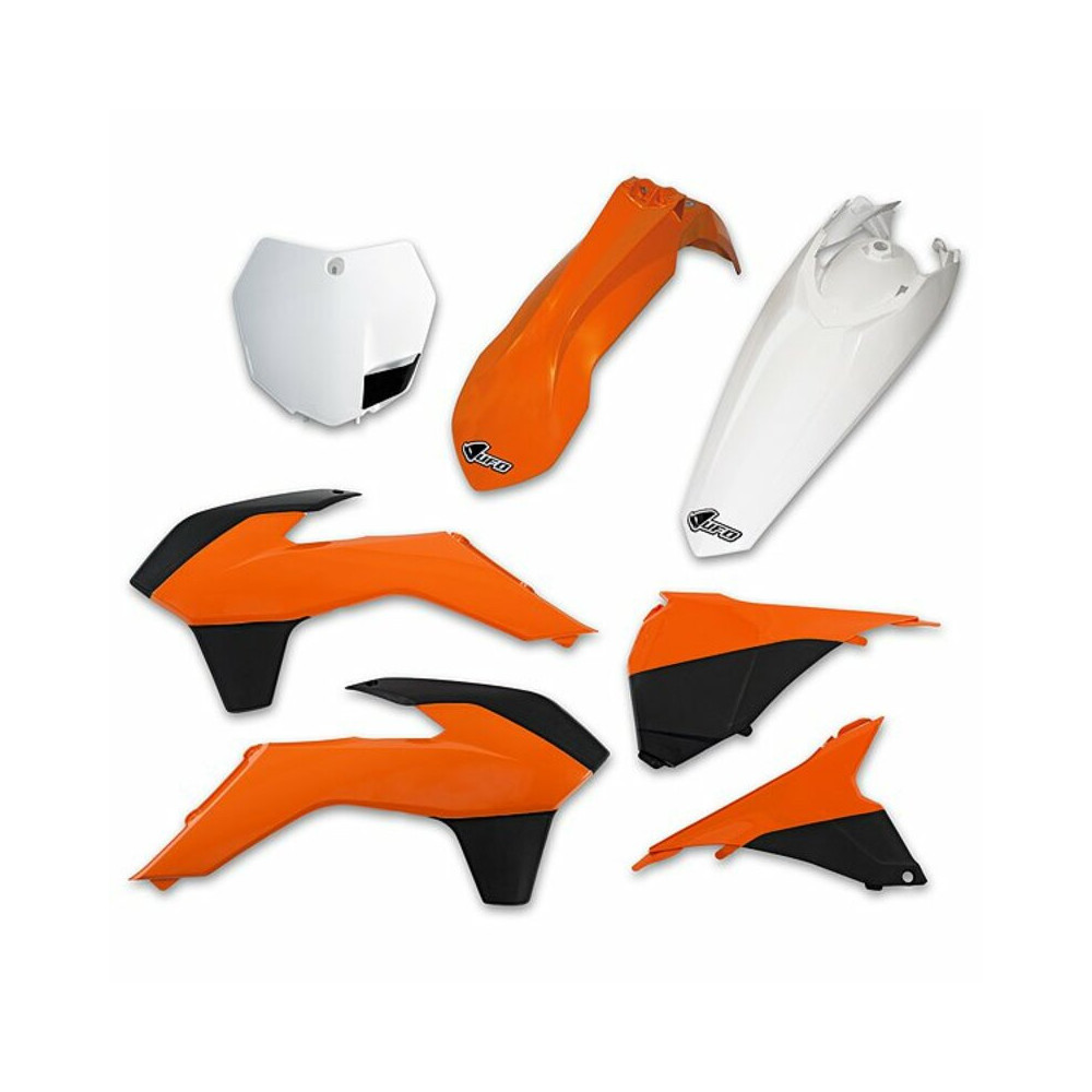 Kit plastique UFO couleur origine (13-14) orange/noir/blanc KTM